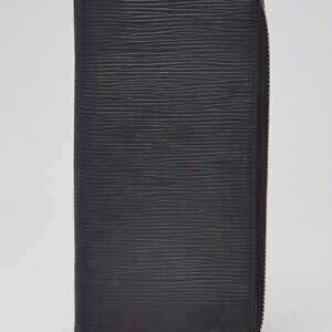 Louis Vuitton Black Epi Leather Vertical Zippy Wallet